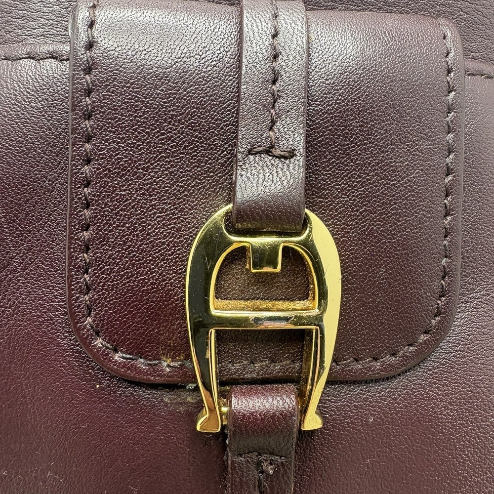 Etienne Aigner Brown Leather Handbags Hand Or Shoulder Straps Pockets VTG - Picture 6 of 15